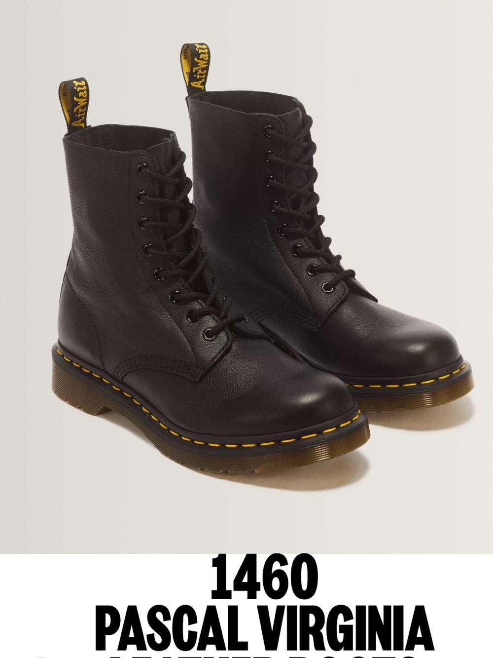Dr. Martens 1460 Pascal Virginia Black Leather Boots - Women